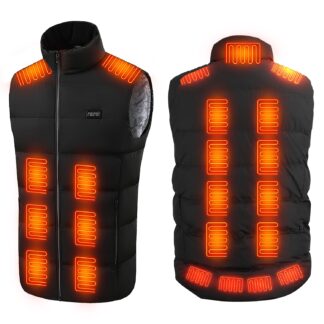 Heated Vest Men Women Heated Jacket with 23 Heating Zones 3 Heat Levels USB Powered Machine Washable