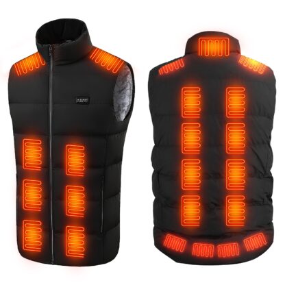 Heated Vest Men Women Heated Jacket with 23 Heating Zones 3 Heat Levels USB Powered Machine Washable