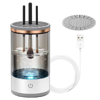 3 In 1 Makeup Brush Blender Cleaner Automatic Makeup Brush Cleaner Machine USB Powered Brush Drying Storage